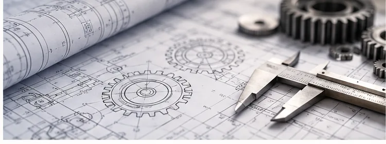 Plans techniques, engrenages et pied à coulisse